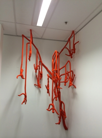 Art installation in corporate office